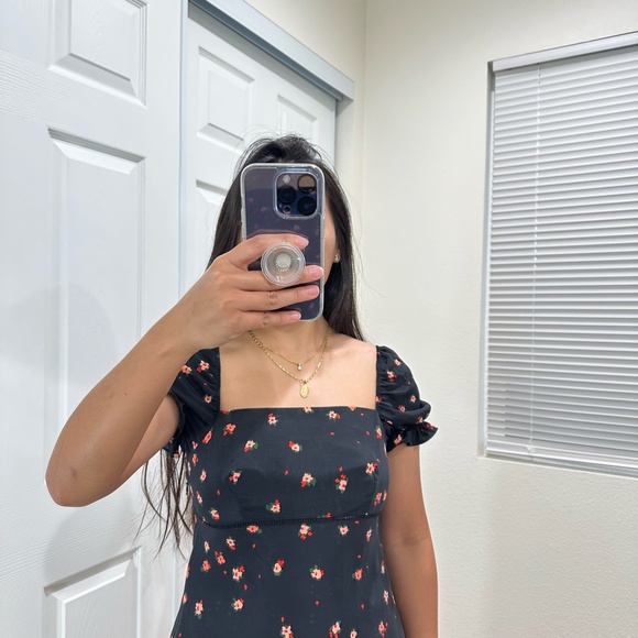 TOPSHOP PALERMO DITSY FLORAL TEA DRESS - Picture 2 of 8